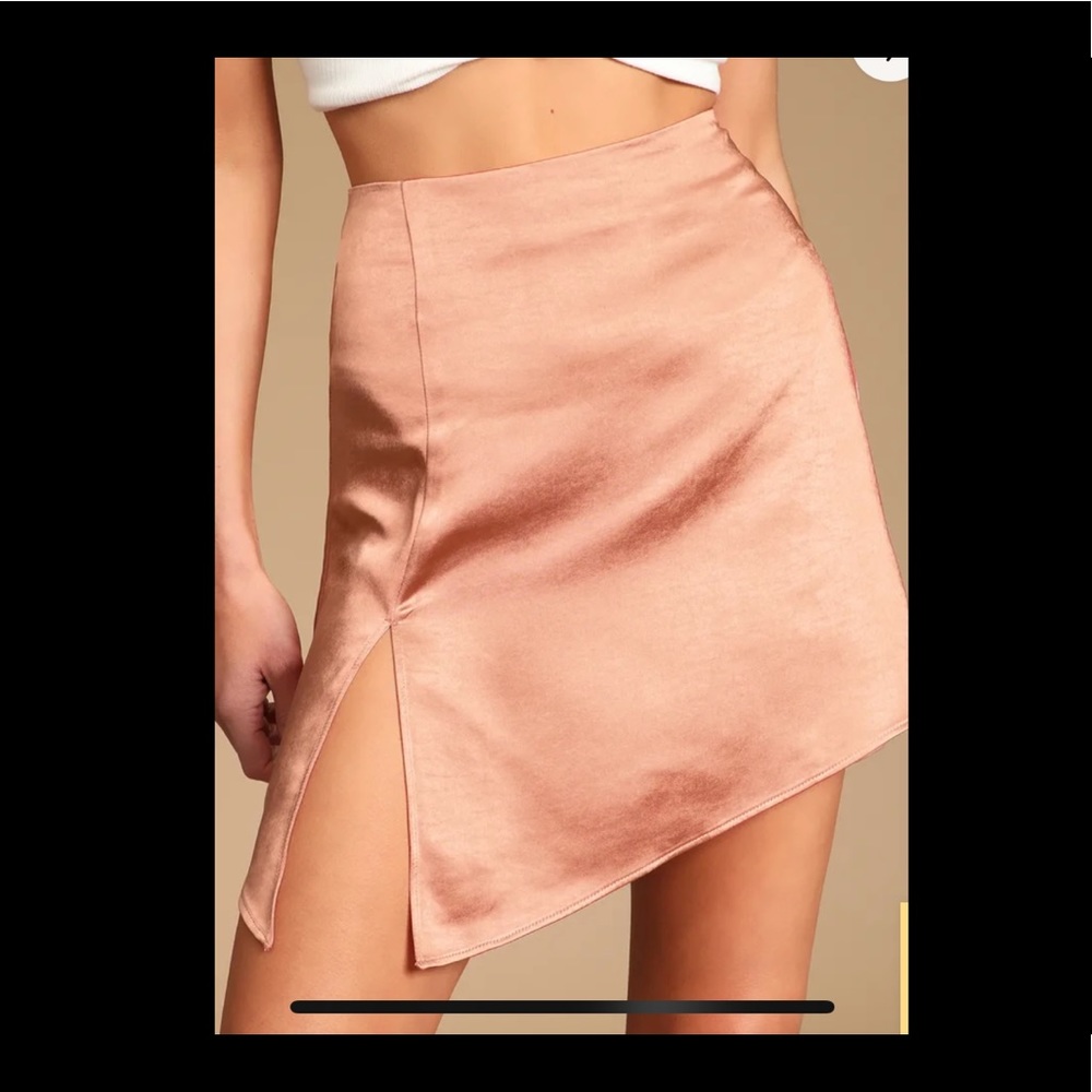 Lulus dusty rose/ rose gold skirt NWT SZ XL